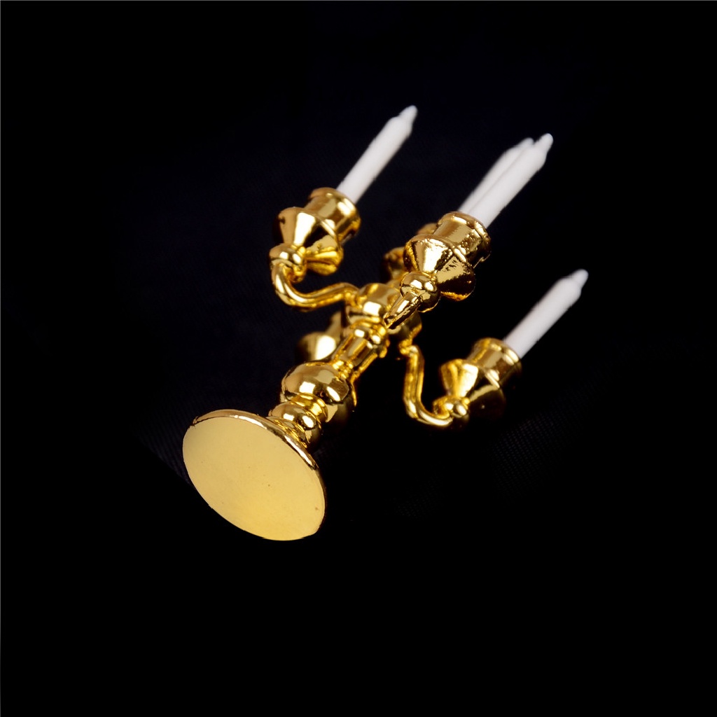 Nến Candelabra 5 Màu Vàng Cỡ 1 / 12 Trang Trí Nhà Búp Bê