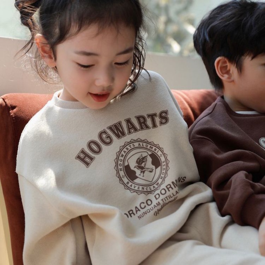 Bộ Quần Áo Sweater Cotton Nguyên Chất Dáng Rộng Thời Trang Hàn Quốc Mới 2022 Cho Bé Trai Gái