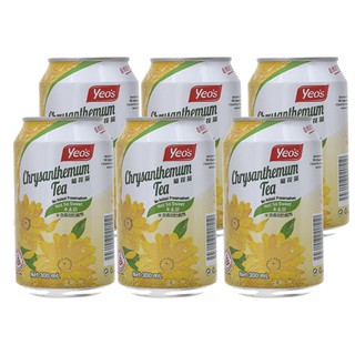 6 lon nước trà hoa cúc Yeo's 300ml nhập khẩu Singapore hạn dùng 12.2021