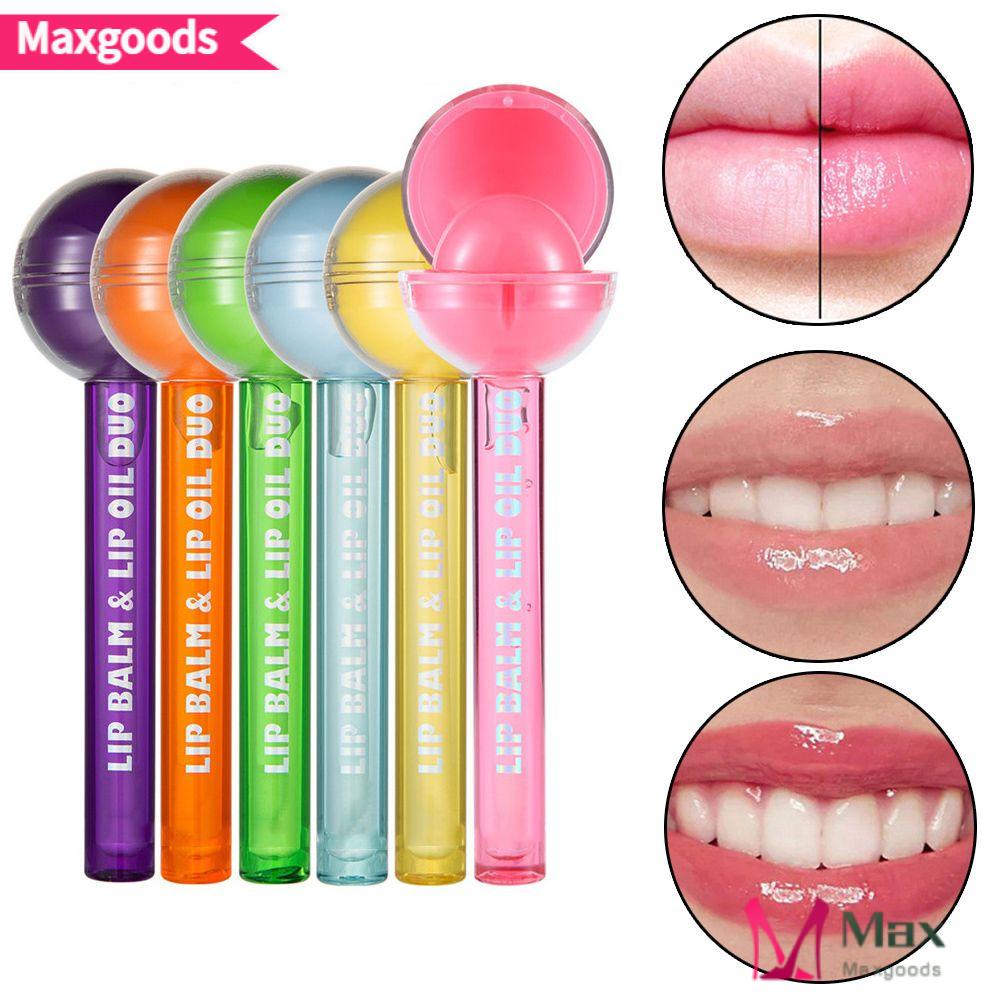 Son Bóng Dưỡng Ẩm Lâu Trôi Không Thấm Nước Thiết Kế Hình Cây Kẹo 2 Trong 1 Màu Sắc Thay Đổi Theo Nhiệt Độ Cho Nữ