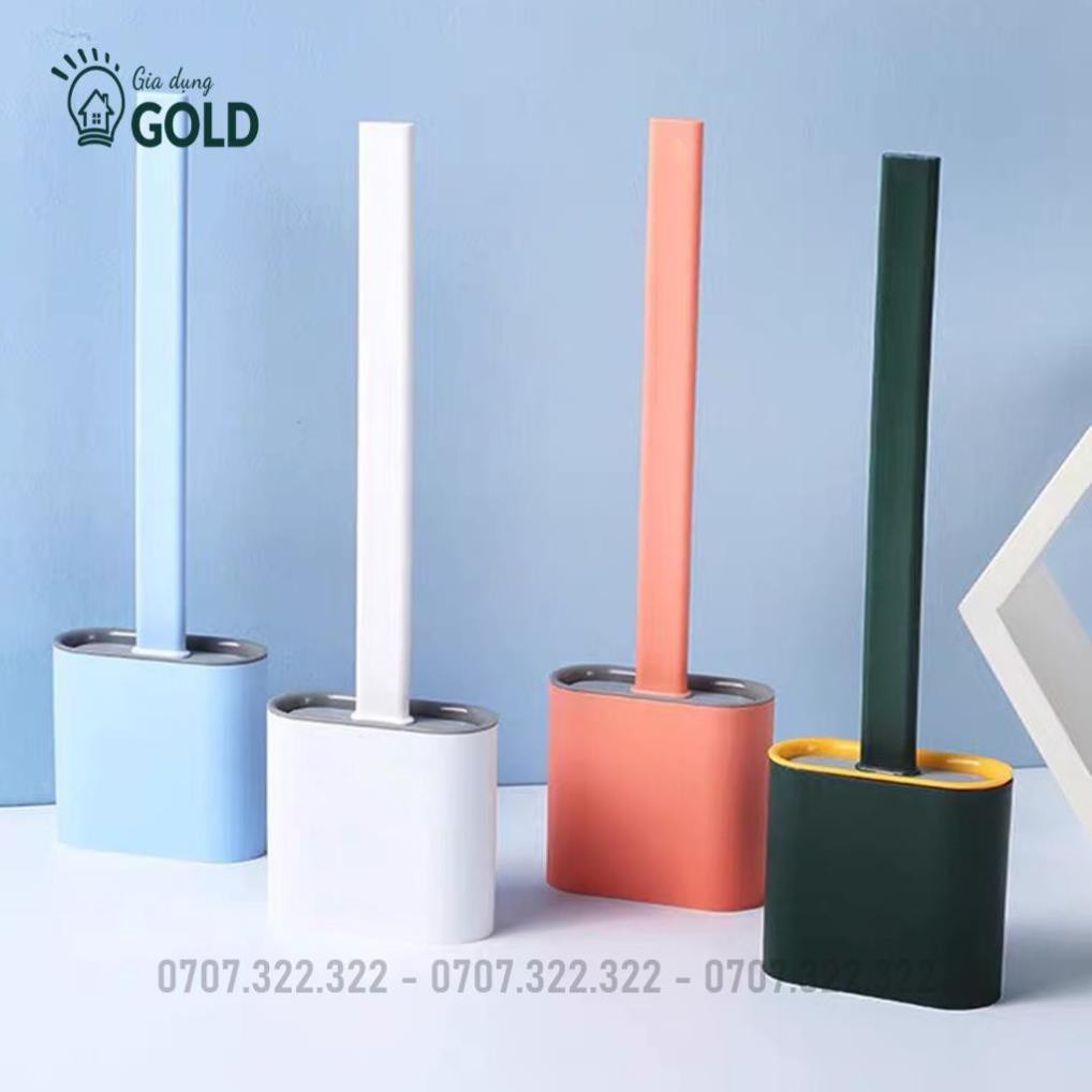 Cọ Bồn Cầu Silicon, Chổi Cọ Toilet Silicon 2 Mặt Đẹp Tiện Lợi