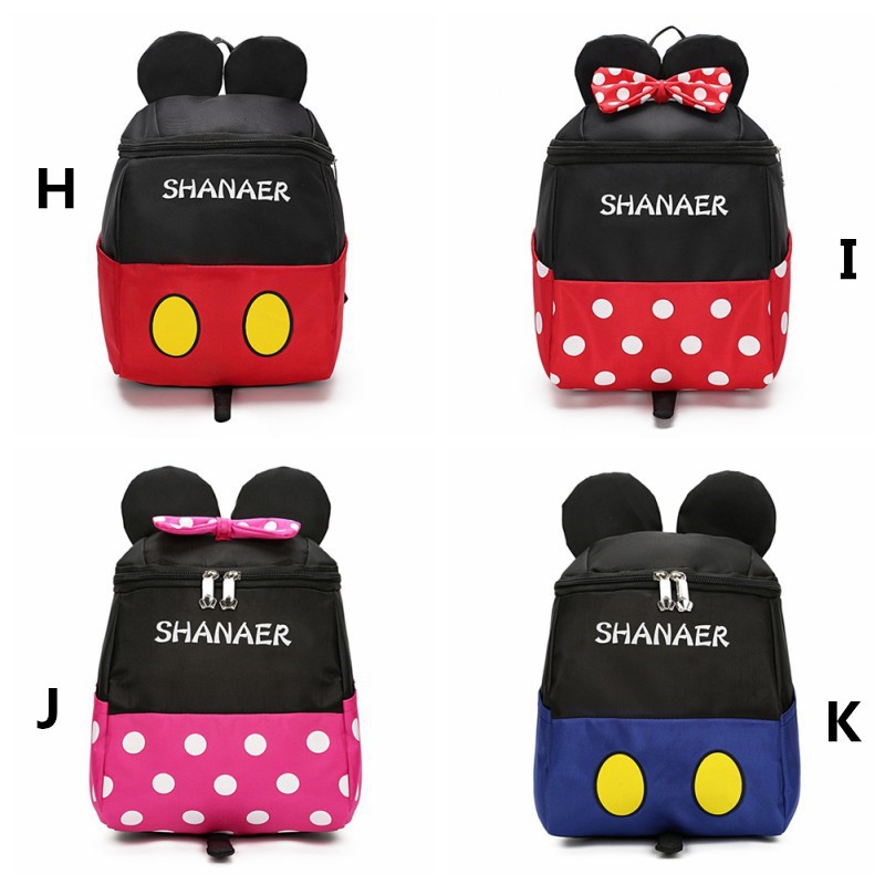 Ba Lô Tập Đi Thiết Kế Hoạt Hình Chuột Mickey Minnie Cho Trẻ Em