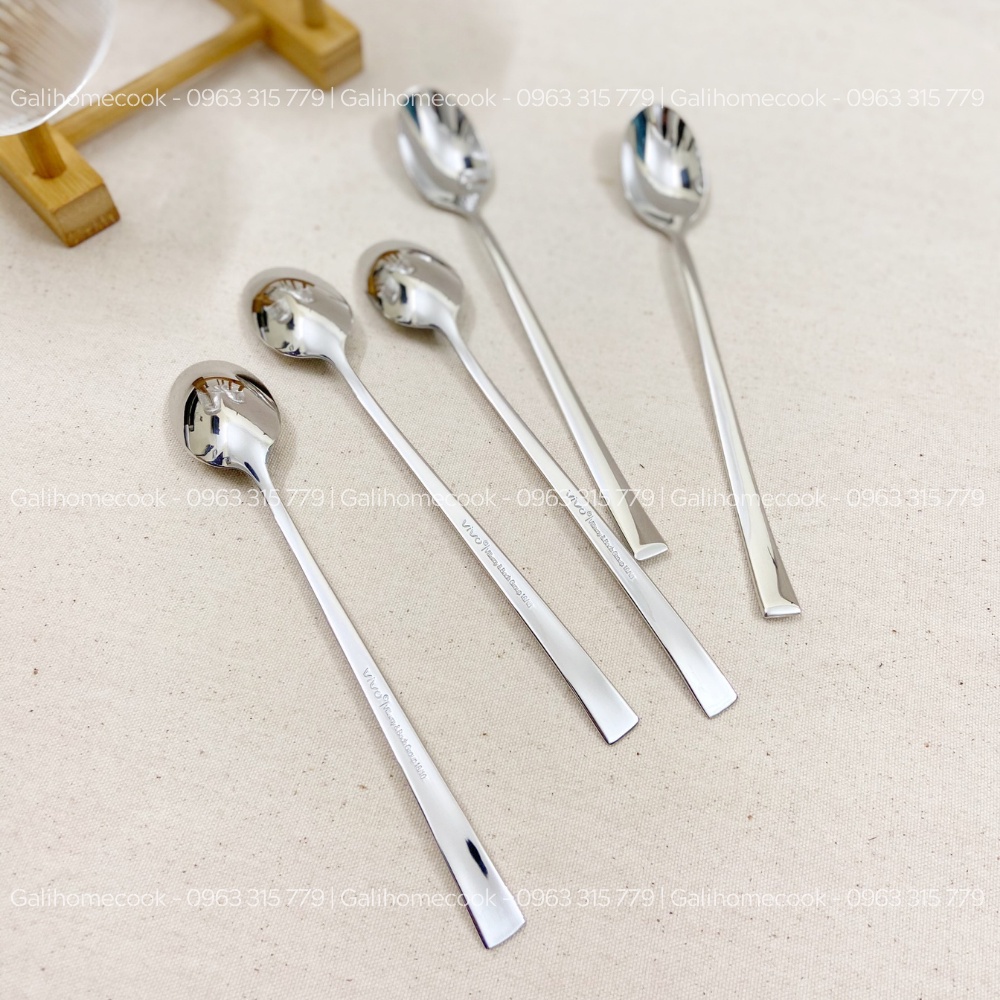 Thìa cà phê, muỗng cafe, thìa dài uống trà inox 304 cao cấp xuất khẩu Châu Âu | Galihomecook TeaSpoon BH30-31-32-33