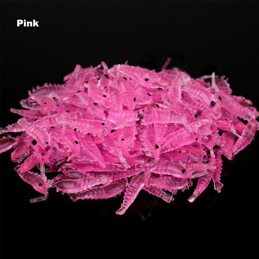 Mồi Câu Cá Giả Hình Con Tôm Dạ Quang 2.8cm Bằng Silicone Mềm Nhỏ Gọn