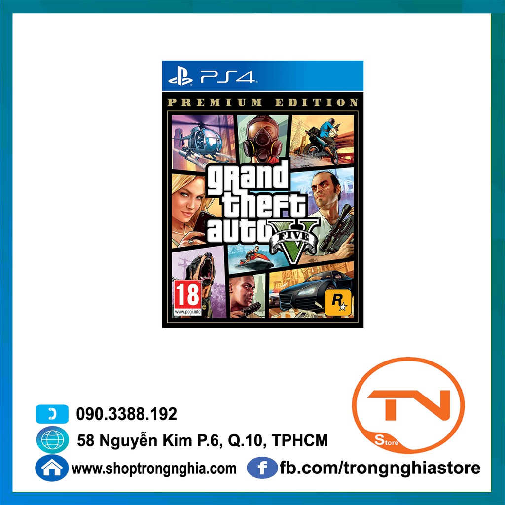 Đĩa Game PS4 - Grand Theft Auto V GTA 5