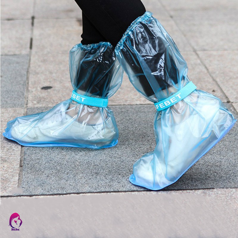 ♦♦ 1 Pair Rain Shoe Cover Thicken Waterproof Boots Cycle Rain Flat Slip-resistant Overshoes