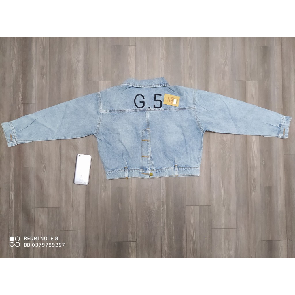 Aó khoác jean nữ xám xanh form dưới 58Kg G5 style BB07