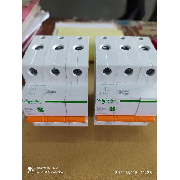 Mô hình nhân vật domae schneider Mcb 3p 6A sang 20A 6KA