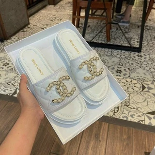 [Giá hủy diệt] Dép nữ đế bánh mỳ cao 4p khóa chữ X đính ngọc siêu xinh