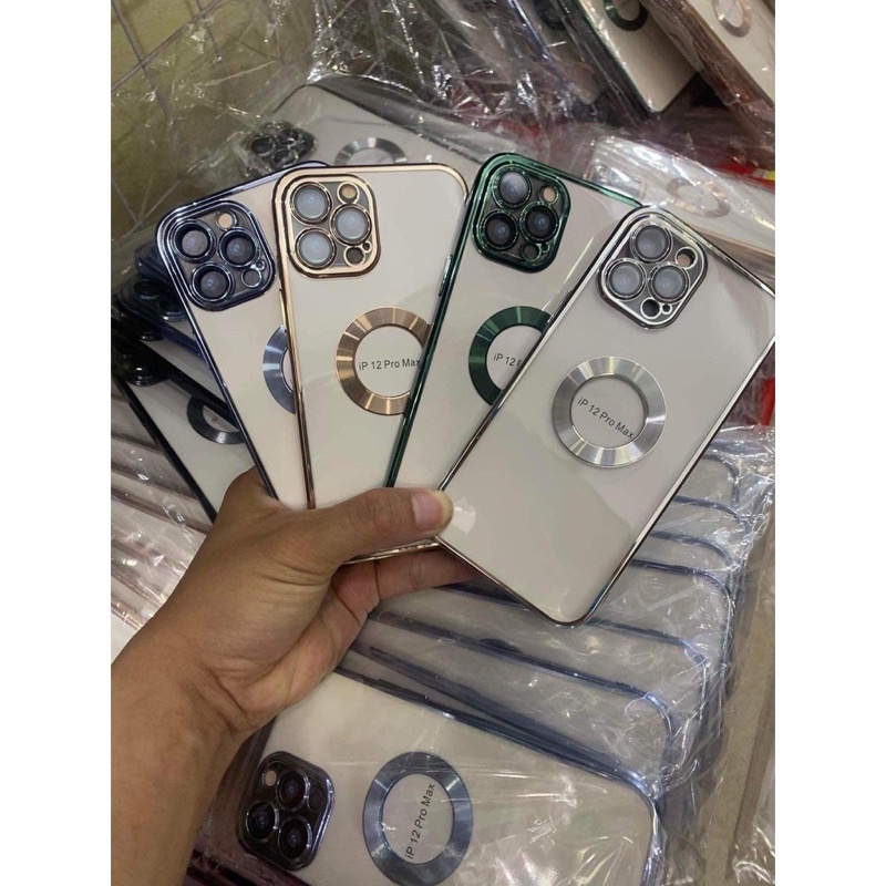 Ốp lưng trong viền màu Bảo vệ camera vòng tròn sạc cho iPhone 7 Plus đến 13 Pro Max, 12, 11, XS max 8Plus siêu đẹp