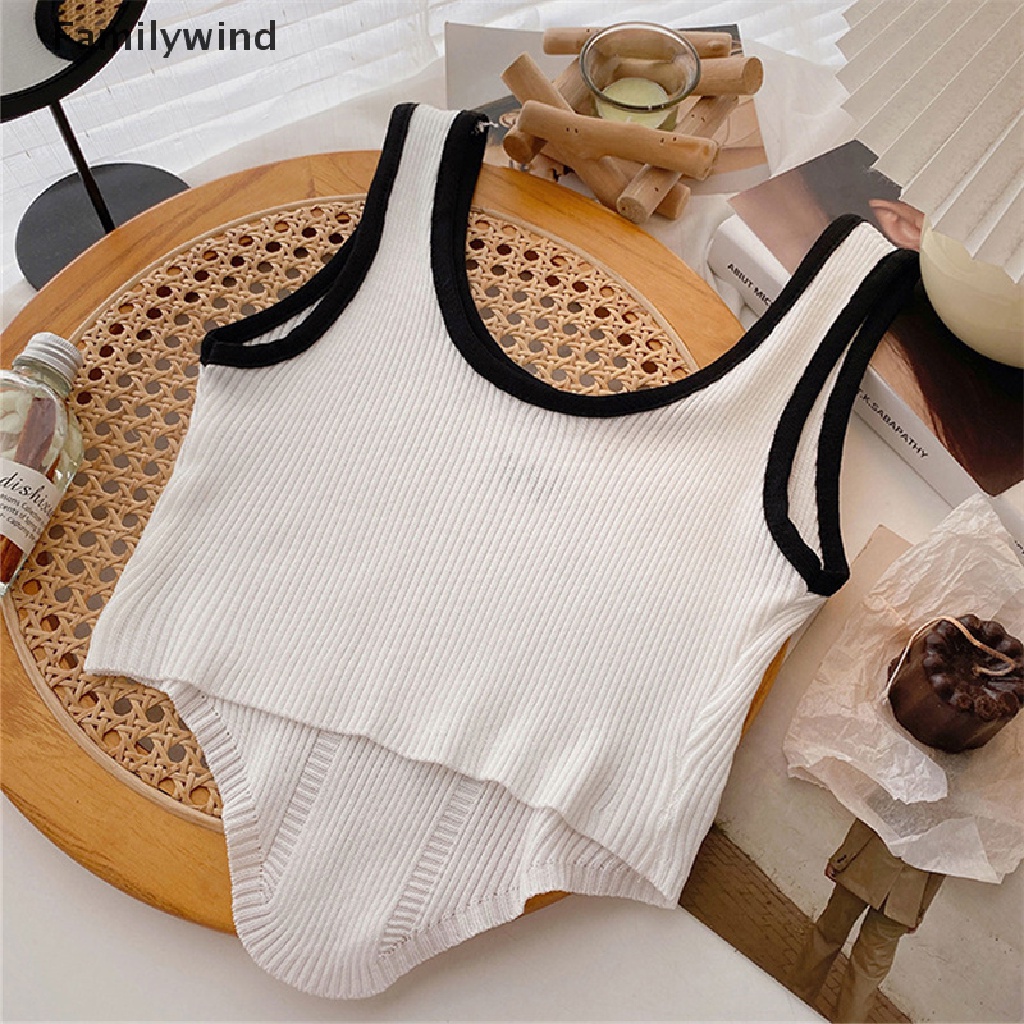 Áo croptop không tay dáng ôm in chữ thời trang cho phái nữ