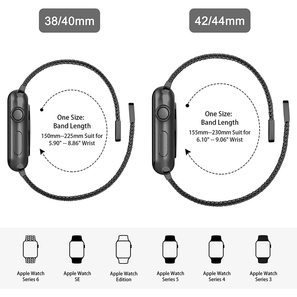 Dây Đeo Inox Milanese Cho Đồng Hồ Thông Minh Apple Watch Series 7 6 5 4 3 2 1 45mm 41mm