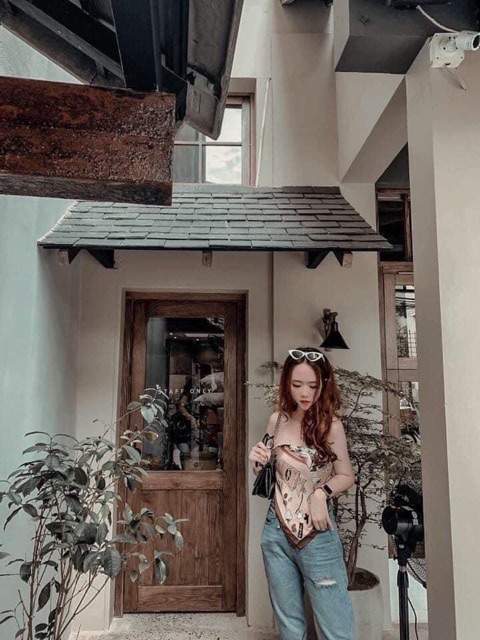 Khăn bandana hoạ tiết hoa lá cực sang siêu hot