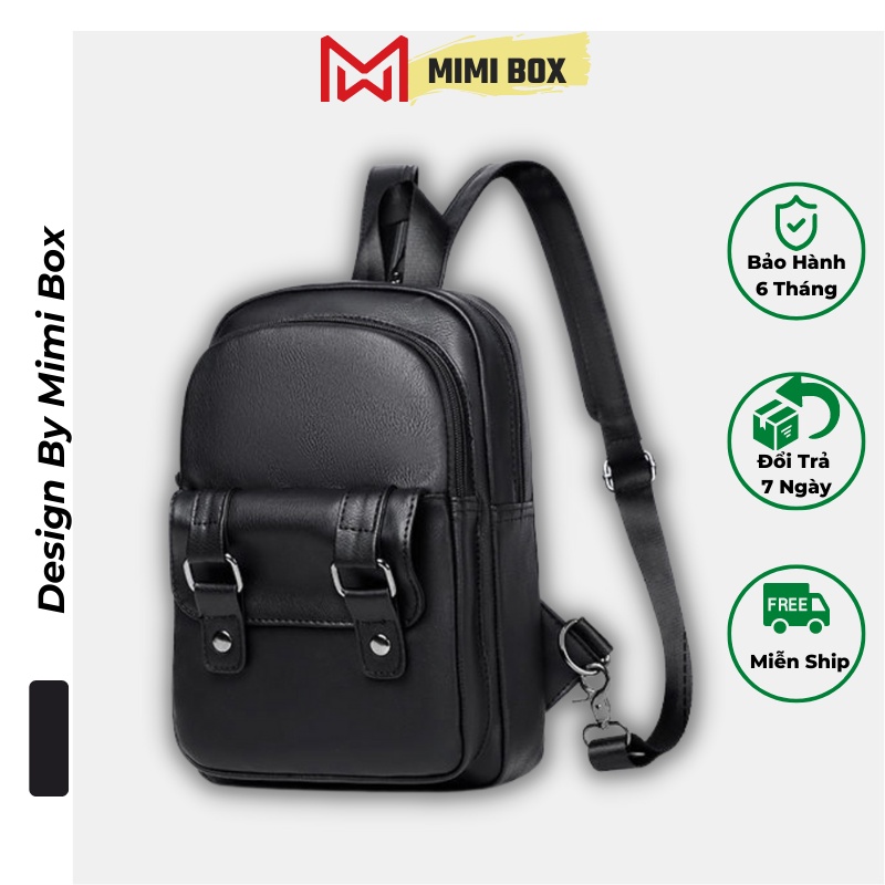 Balo nam nữ thời trang da cao cấp, Balo mini nhỏ ngọn phong cách hàn quốc chống nước, Túi đeo chéo Nam Nữ