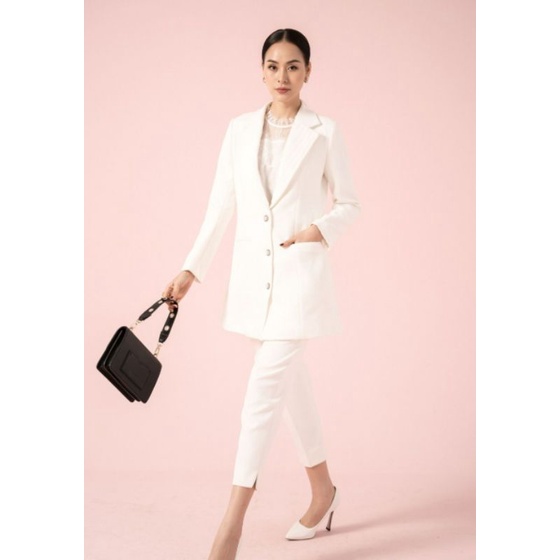 Áo vest trắng dài