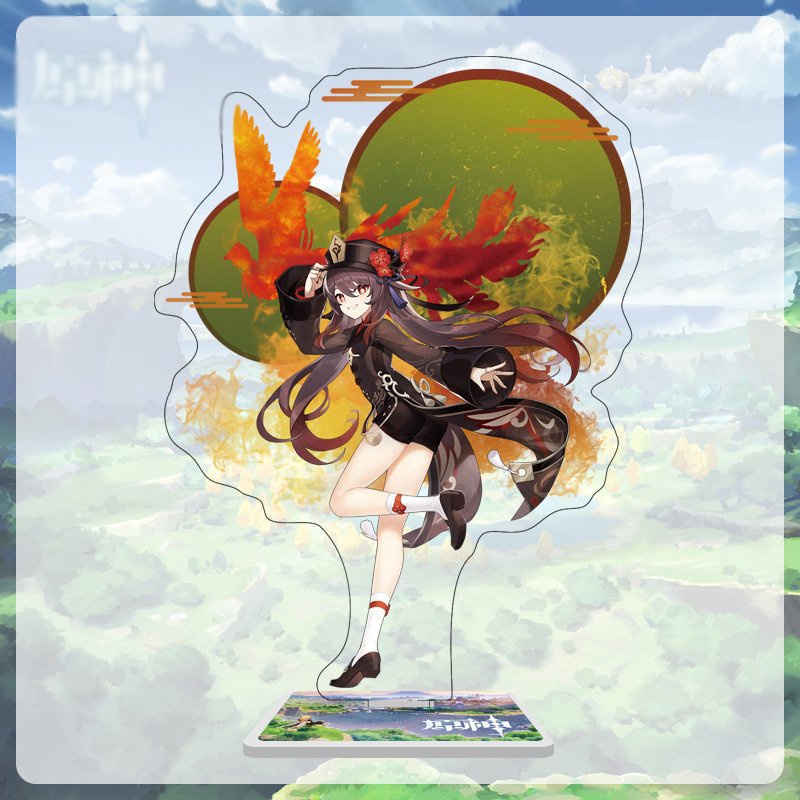 Mô hình standee nhân vật GENSHIN IMPACT ver NỀN CẢNH game anime chibi mica acrylic trưng bày