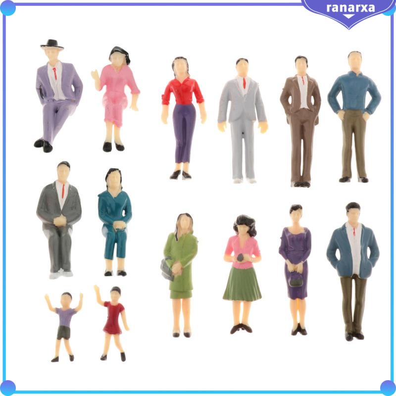 Set 14 mô hình người tí hon tỉ lệ 1:25 dùng để trang trí tiểu cảnh