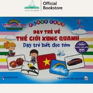 Thẻ flashcard 16 chủ đề thẻ học thế giới xung quanh song ngữ khổ A5