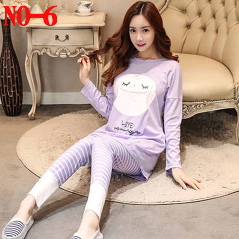 Bộ Đồ Ngủ Tay Dài In Hình Hello Kitty Dễ Thương Cho Nữ