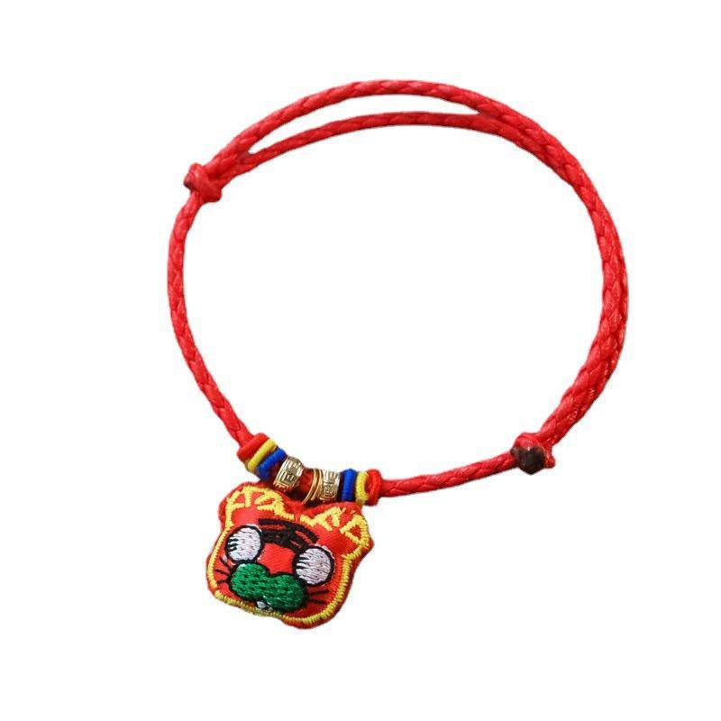 Vòng Cổ Da PU Bện Phụ Kiện Chúc Mừng Năm Mới Và Hòa Bình Dành Cho Mèo