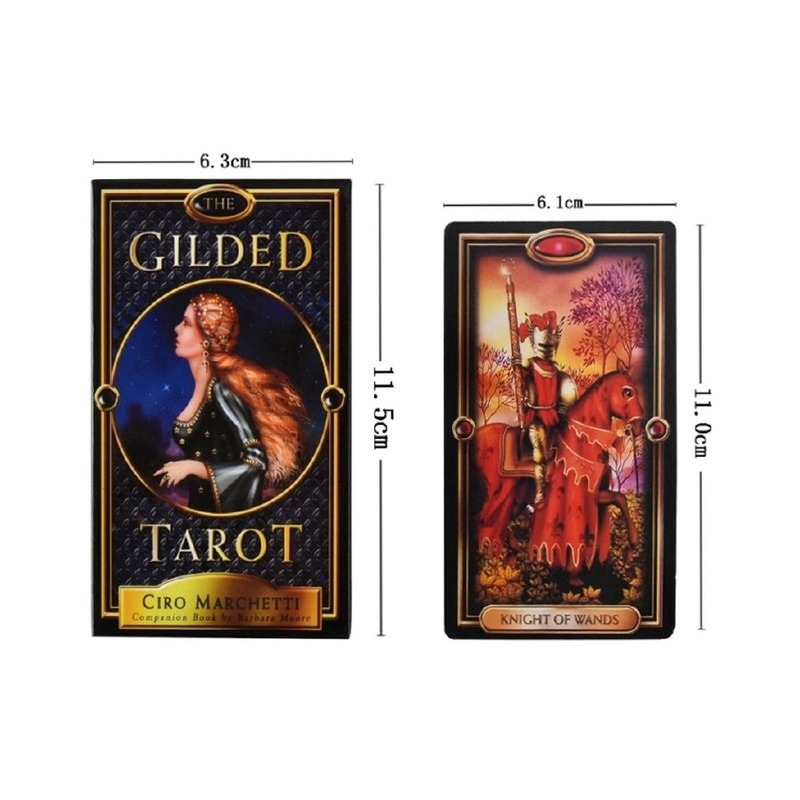 ❤Ready Stock！Fast!!❤Bộ bài Tarot The Gilded Tarot Card Party Playing Card Games