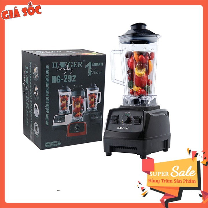 Máy Xay Công Nghiệp HAEGER xay nhuyễn chanh tuyết, sinh tố hoa quả, café đá..