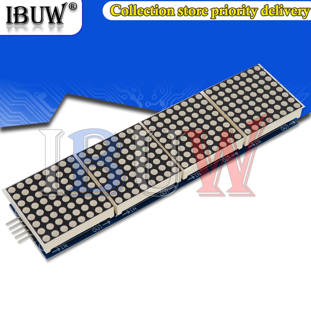 1 Mô Đun Điều Khiển Ma Trận MAX7219 4 Trong 1 Kèm Dây 5P Line 4 Trong 1