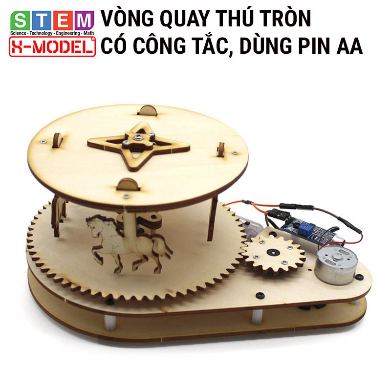 Đồ chơi sáng tạo STEM Mô hình vòng quay thú XMODEL ST20 cho bé, Đồ chơi trẻ em DIY[Do it Yourself] |Giáo dục STEM, STEAM