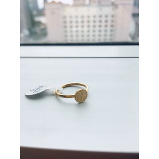 Nhẫn Titan chữ Phúc mạ vàng