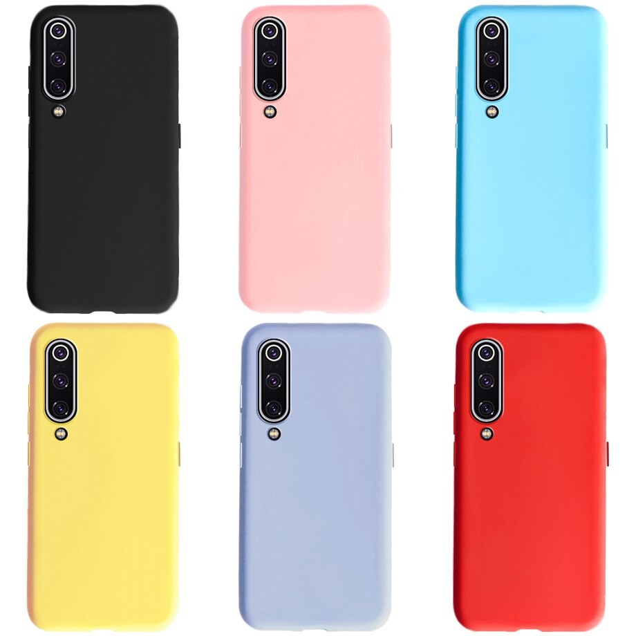 Ốp điện thoại màu trơn đơn giản xinh xắn cho Xiaomi Mi 9 Se Xiaomi Mi 9se Mi9 9se