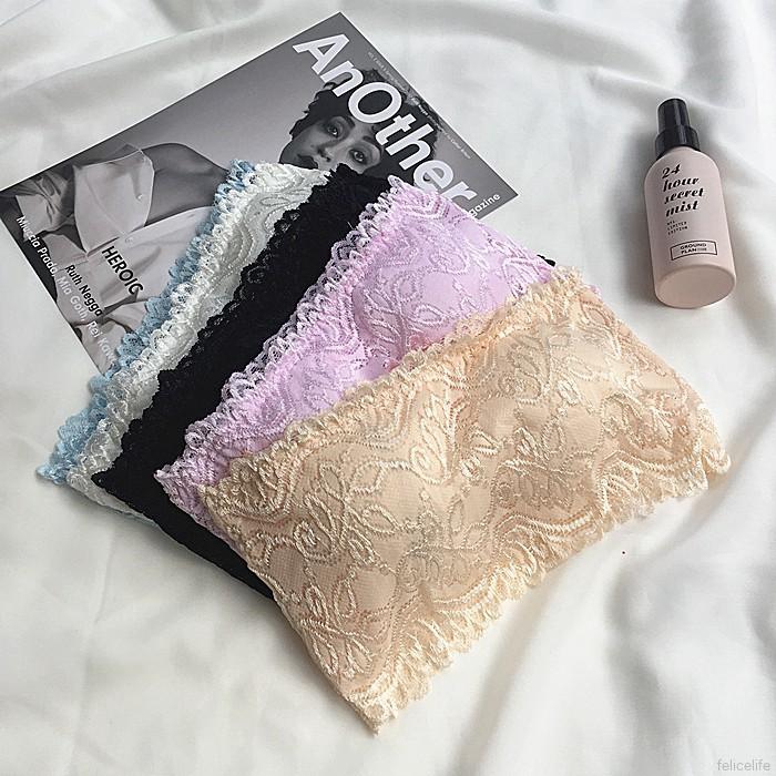 Áo lót ống ren hoa có mút lót tiện dụng