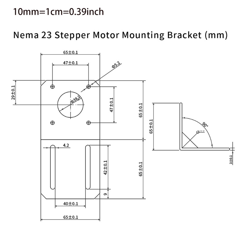 Giá Đỡ Động Cơ Bước 57 Bước Bằng Thép
