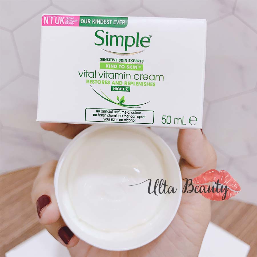 [MẪU MỚI] Kem Dưỡng Da Ban Đêm Simple Kind To Skin Vital Vitamin Night Cream (50ml)