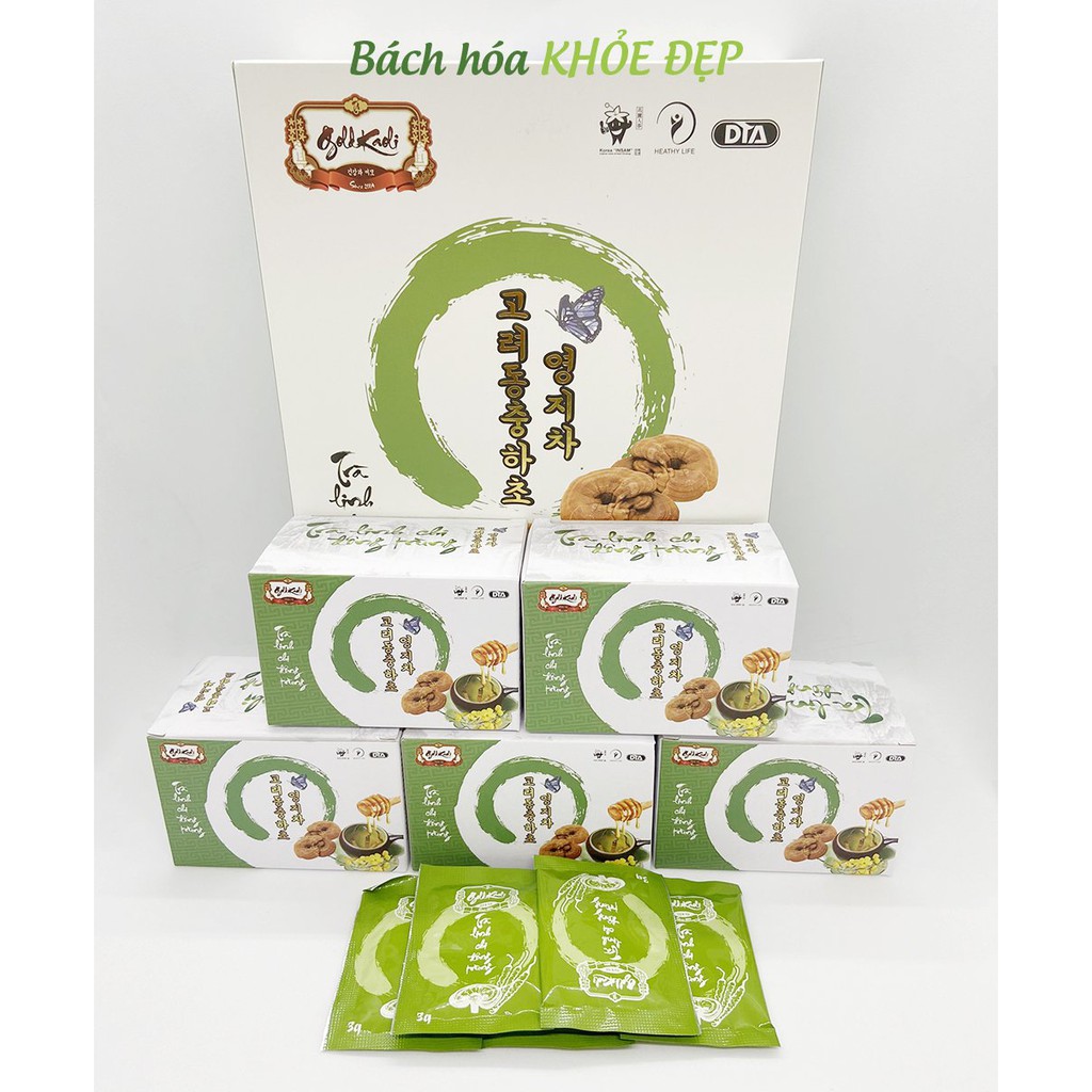 Trà Linh Chi Đồng Trùng Hạ Thảo GoldKaoli 100 gói - Tăng sức đề kháng, bồi bổ cơ thể | BigBuy360 - bigbuy360.vn