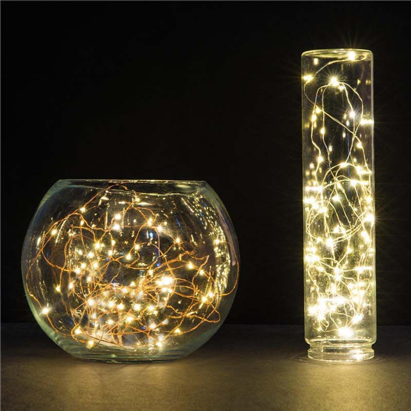 ✨Đèn dây kẽm dùng pin 2A 10m 100 led vàng, đèn trang trí lung linh siêu đẹp✨