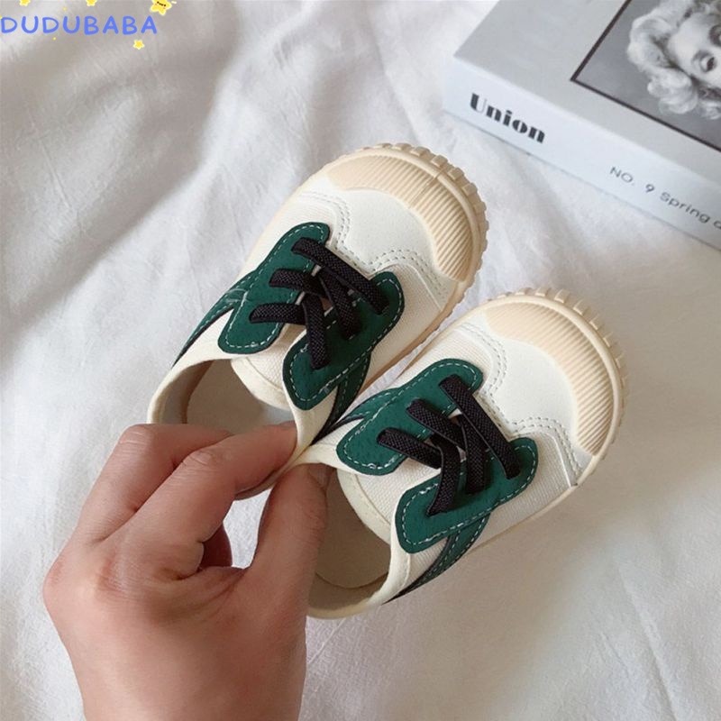Giày Thể Thao Vải Canvas Đế Mềm Cho Bé