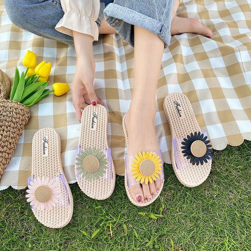 Dép nữ chống trượt Hàn Quốc hình hoa hướng dương
