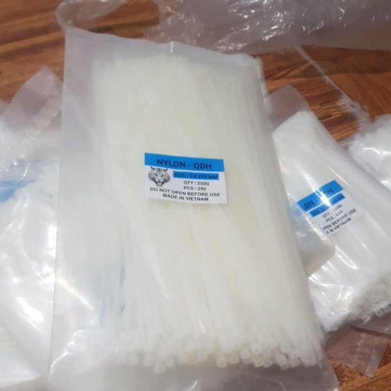 Dây rút nhựa nguyên sinh, đủ cỡ: từ 10cm đến 40cm