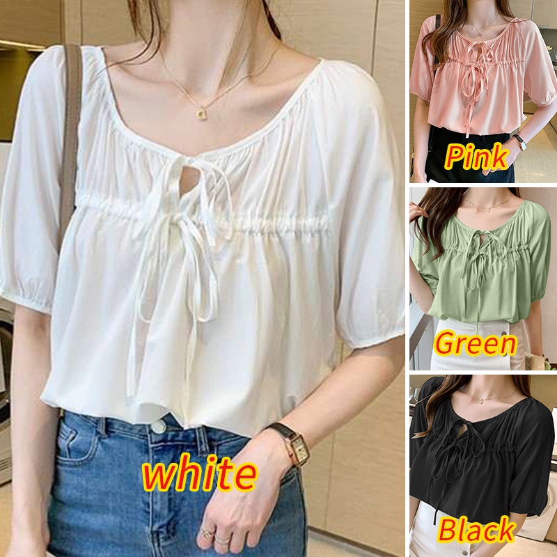 Zanzea Áo Nữ Tay Lửng Cột Dây Thời Trang Hàn Quốc