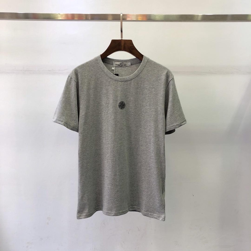 Áo Thun cotton 18fw In Chữ logo stone & island Thời Trang Cho Nam Và Nữ