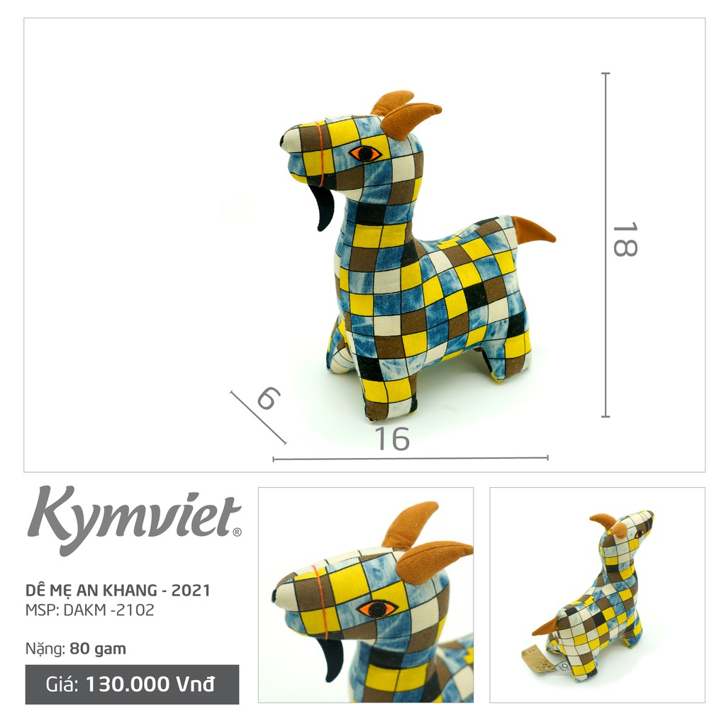 Đồ Chơi Nhồi Bông Hình Dê An Khang Mẹ Kymviet Craft Cotton [DAKM-2102]