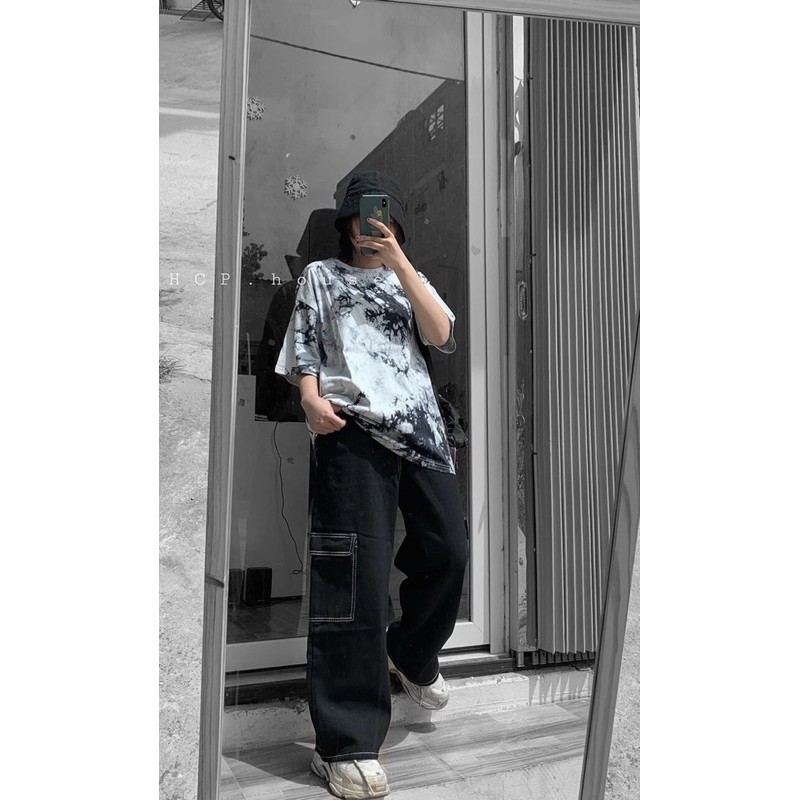 Quần giả jean chỉ nổi (ảnh thật)