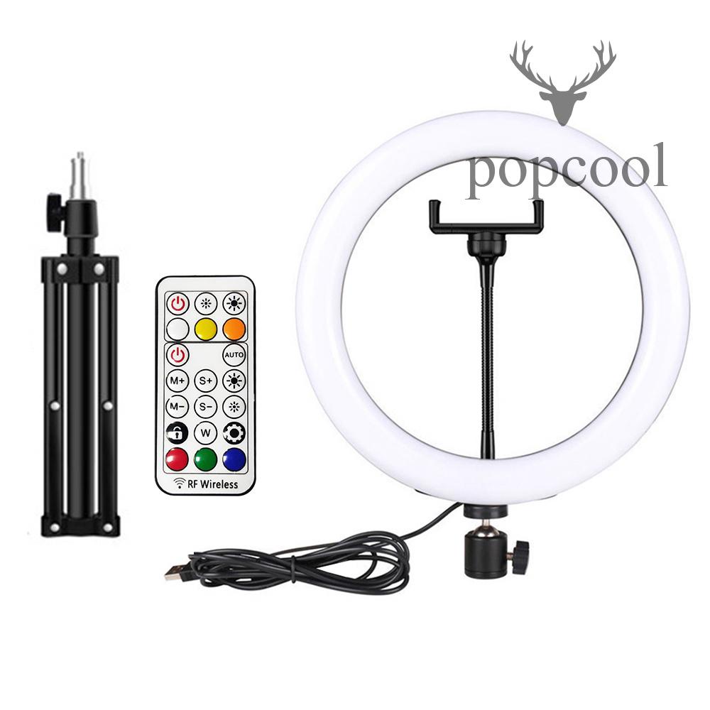 Vòng Đèn Led Rgb 10inch / 26cm 3500k-6500k Kèm Giá Đỡ Điện Thoại 55cm | BigBuy360 - bigbuy360.vn