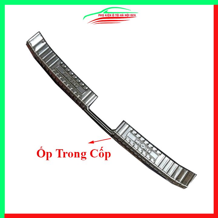 Ốp chống trầy cốp MAZDA CX30 2021-2022 Inox mạ crom sáng bóng