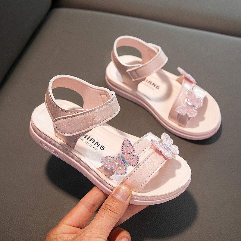 Giày Sandal Công Chúa Đi Biển Mùa Hè Phong Cách Mới 2022 Cho Bé Gái