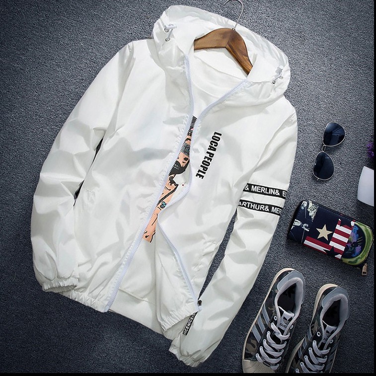 Áo Khoác gió nam 2018 có mũ  chữ Loca people_3041