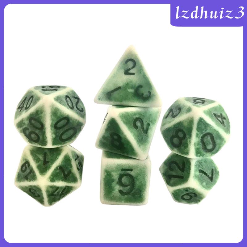 7 Die Polyhedral Dice D4 D6 D8 D10 D10 D12 D20 for D&D DND RPG MTG