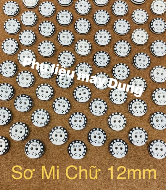 Nút sơmi trắng pha đen bịch 120nút