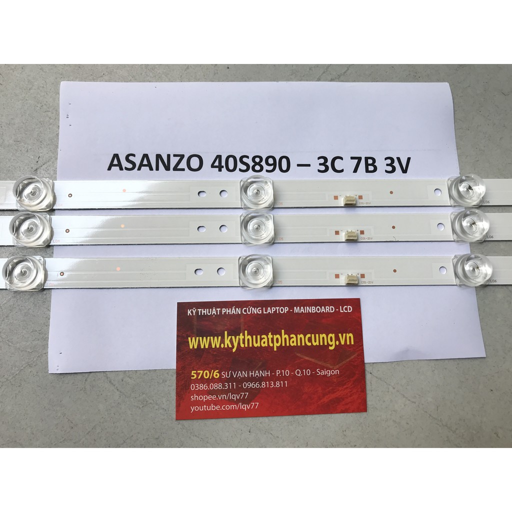 Asanzo 40S890 – Bộ 3 thanh 7 led 3V cho tivi Asanzo 40S890 Darling 40HD959 và các dòng tương tự