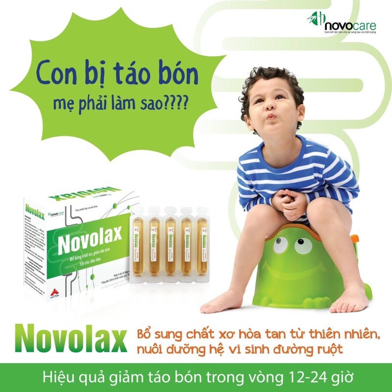 Novolax bổ sung chất xơ hòa tan, giảm táo bón, tốt cho tiêu hoá (hộp 20 ống)